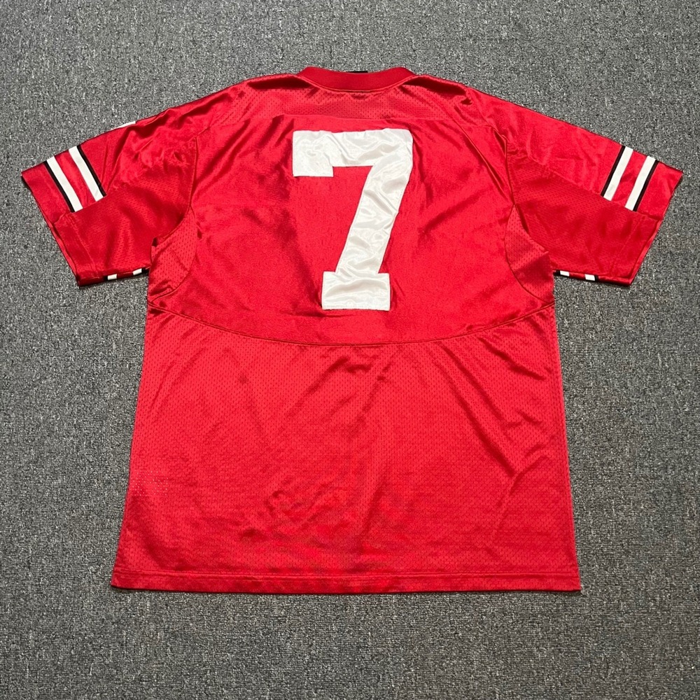Nike Team Ohio State Buckeyes NCAA Football Jersey #7 Red White Size L - Picture 2 of 10